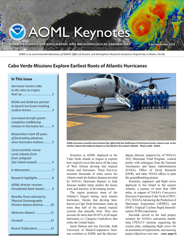 First page of a document labelled AOML Keynotes. Acts as a link to the PDF.