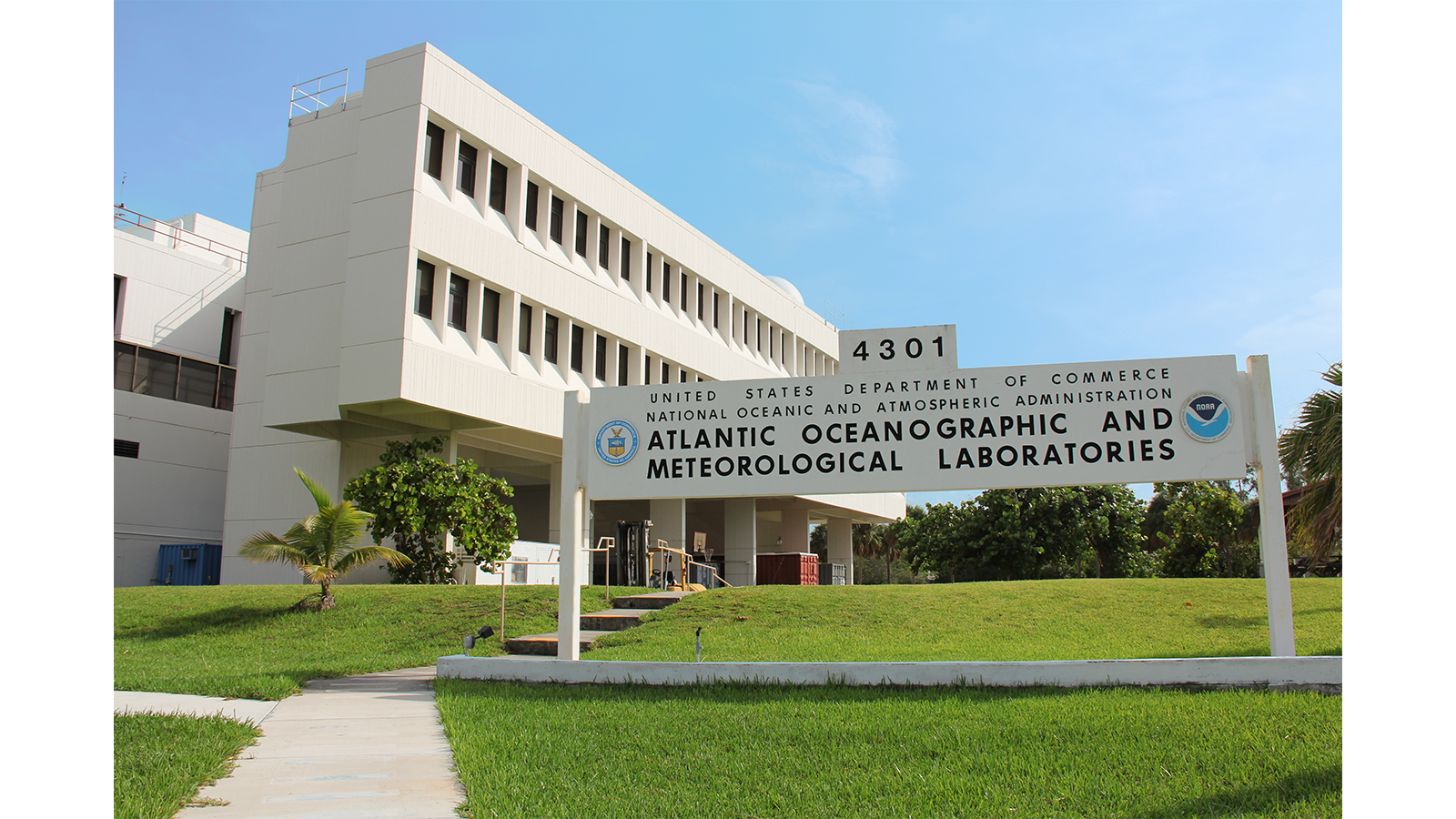 A view of AOML's building.