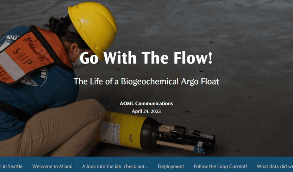 The header page of a story map showcasing the life cycle of a BGC Argo float.