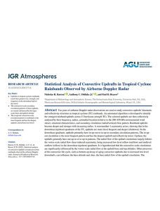 Statistical Analysis of Convective Updrafts in Tropical Cyclone Rainbands Observed by Airborne Doppler Radar. Imagen del artículo científico.
