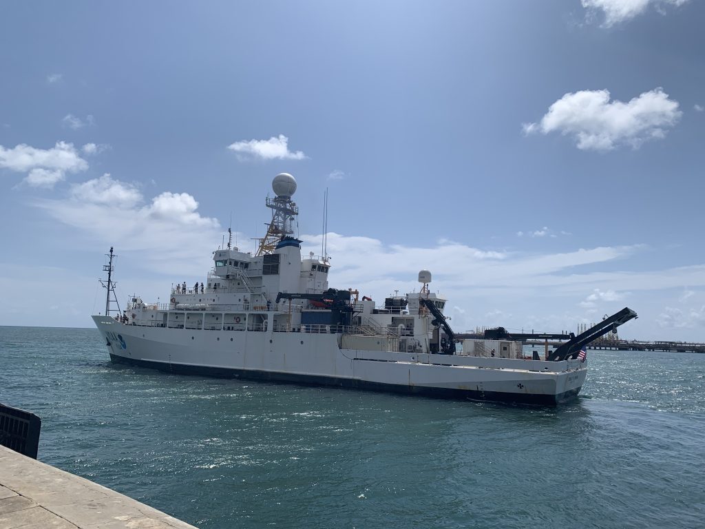 NOAA Research Vessel Ronald H. Brown  ship in the water.