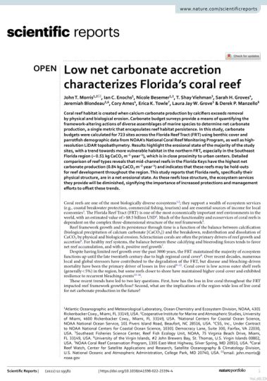 Front page of the featured scientific publication