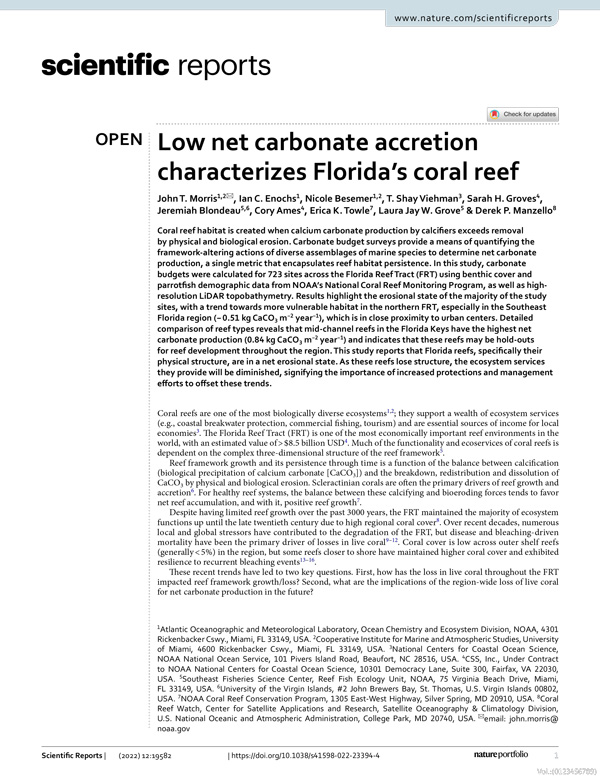 Front page of the featured scientific publication