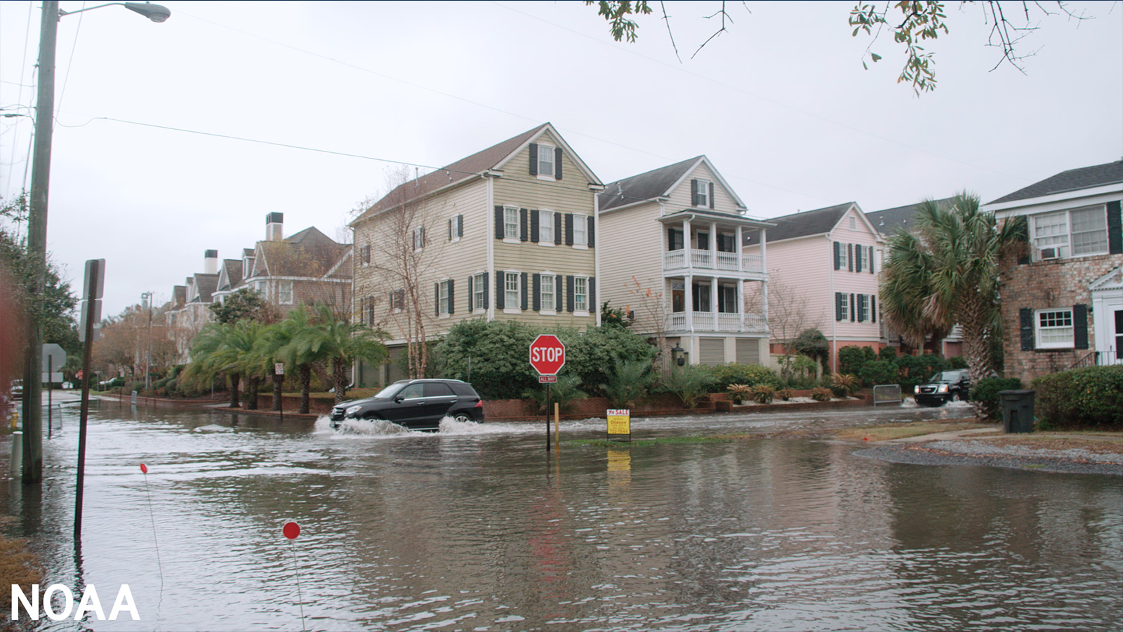 Severe flooding in a neighborhood. Photo Credit: NOAA