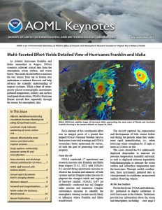 Cover image of the July-September Issue of AOML Keynotes. Clicking will navigate to the full pdf