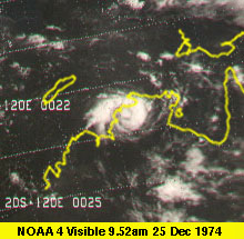 NOAA 4 satellite picture of Cyclone Tracy