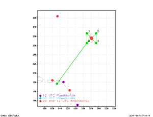 NOAA43 flight track