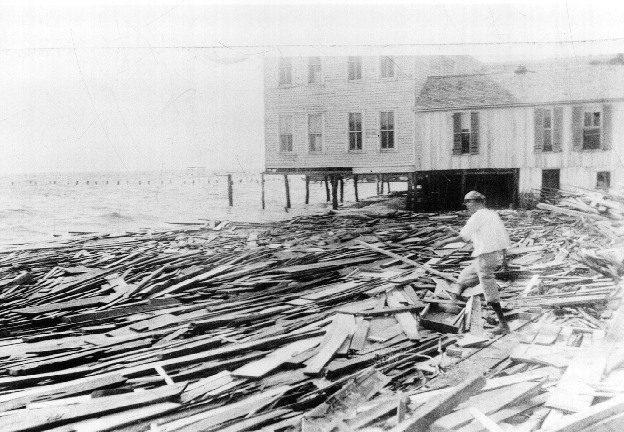 Damage done in Corpus Christi by Baffin Bay hurricane in 1916 (credit National Weather Service)